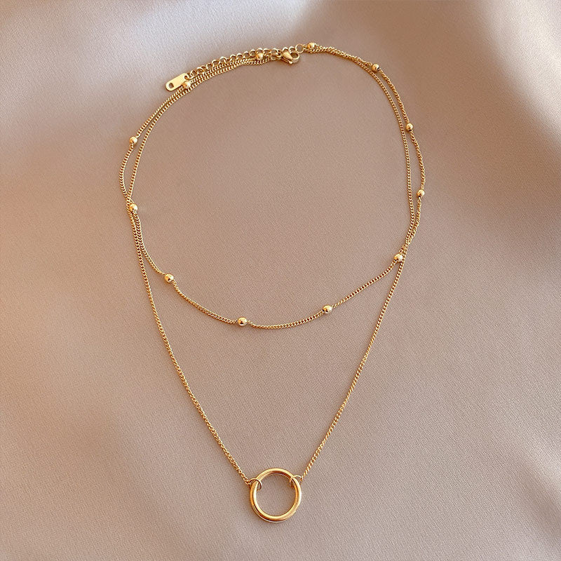 Double Layer Bead Necklace
