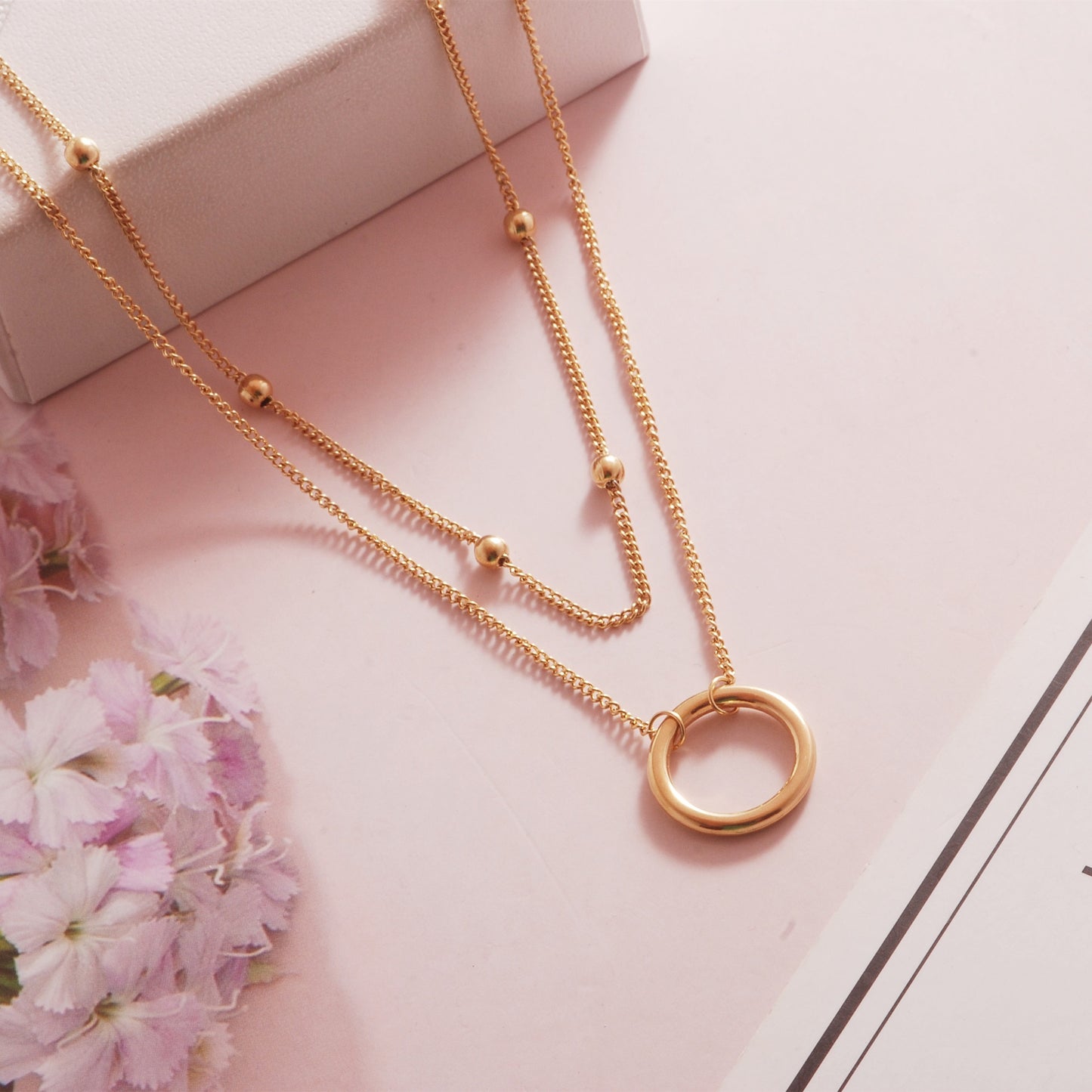 Double Layer Bead Necklace