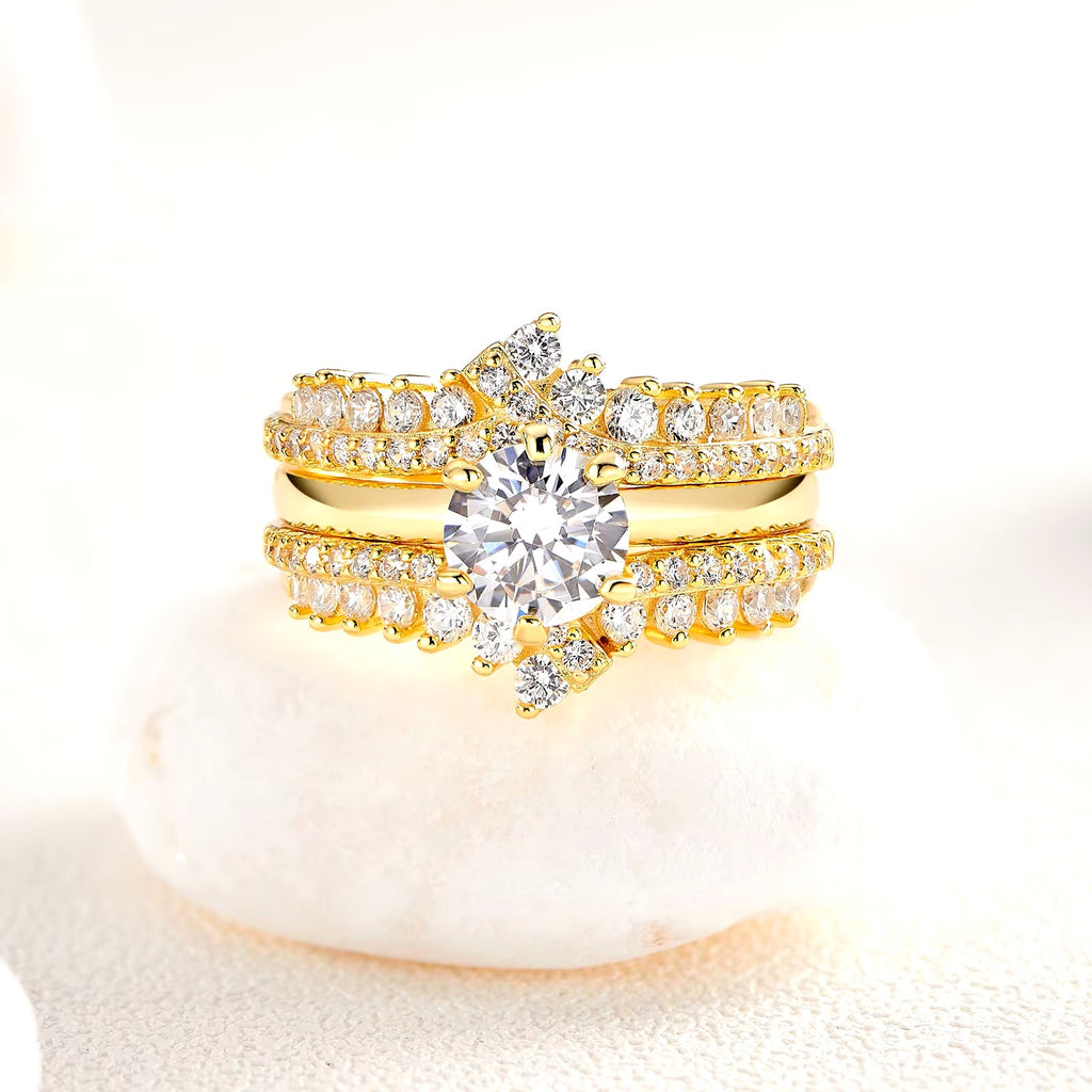 Solitaire Trio Ring