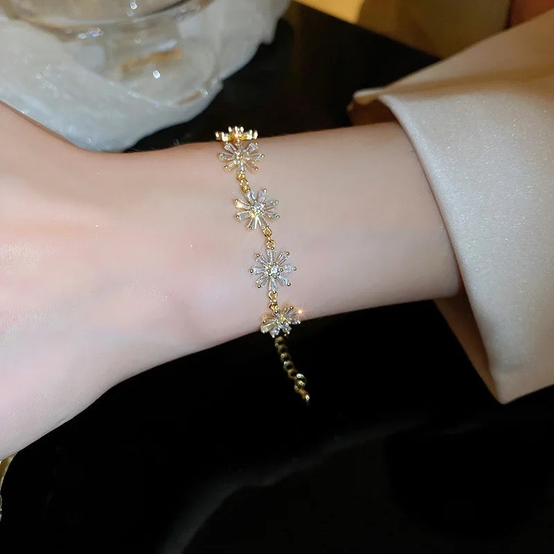 Zircon Sunflower Bracelet