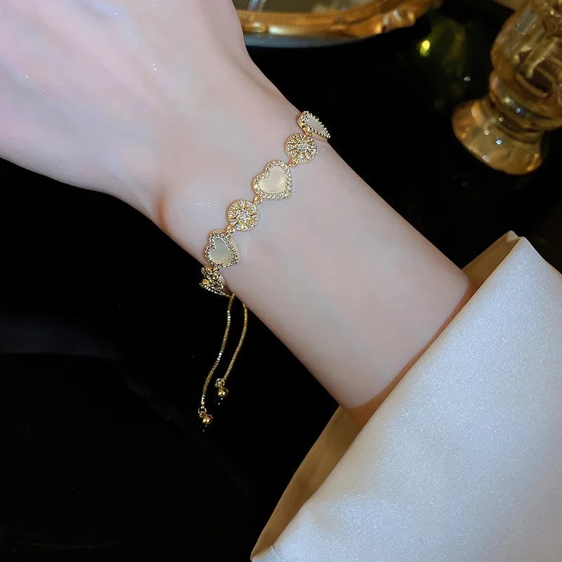 Golden Hearts Bracelet