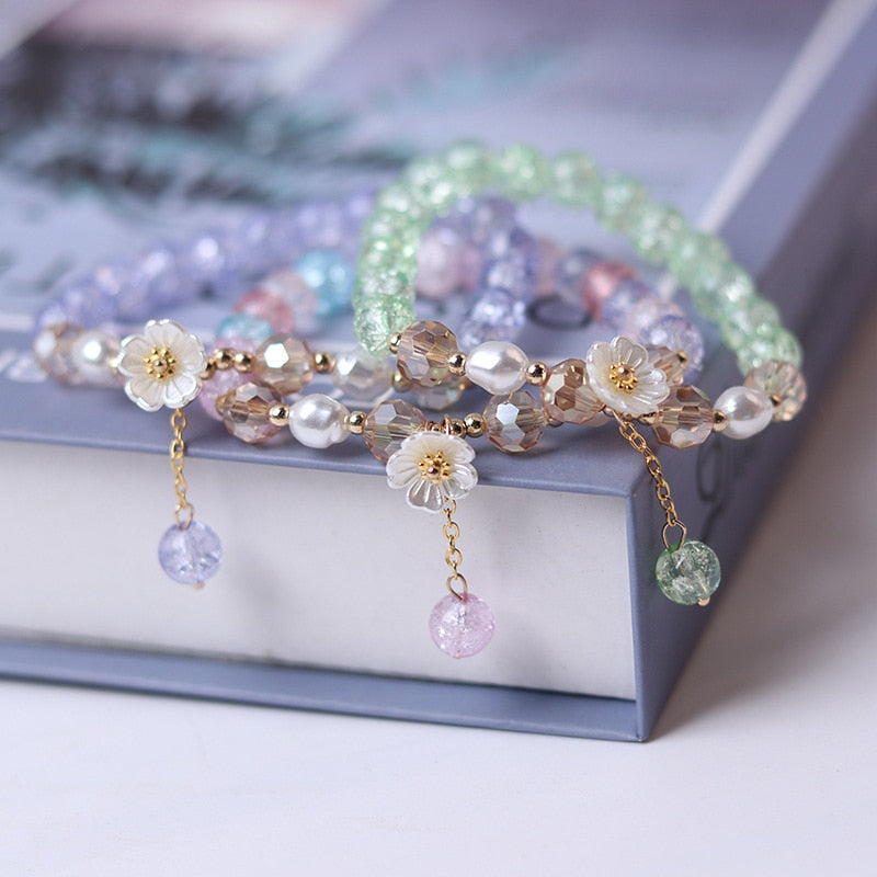 Blossom Crystal Beads Bracelet