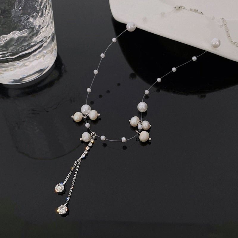 Pearl Zircon Necklace