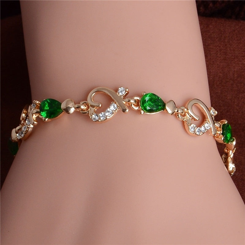 Crystal Heart Bracelet