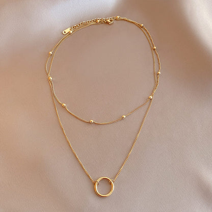 Double Layer Bead Necklace