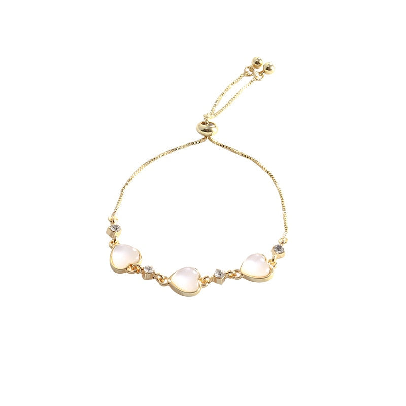 Pearly Hearts Bracelet