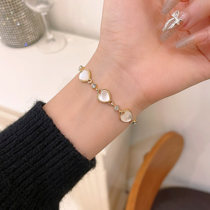 Pearly Hearts Bracelet