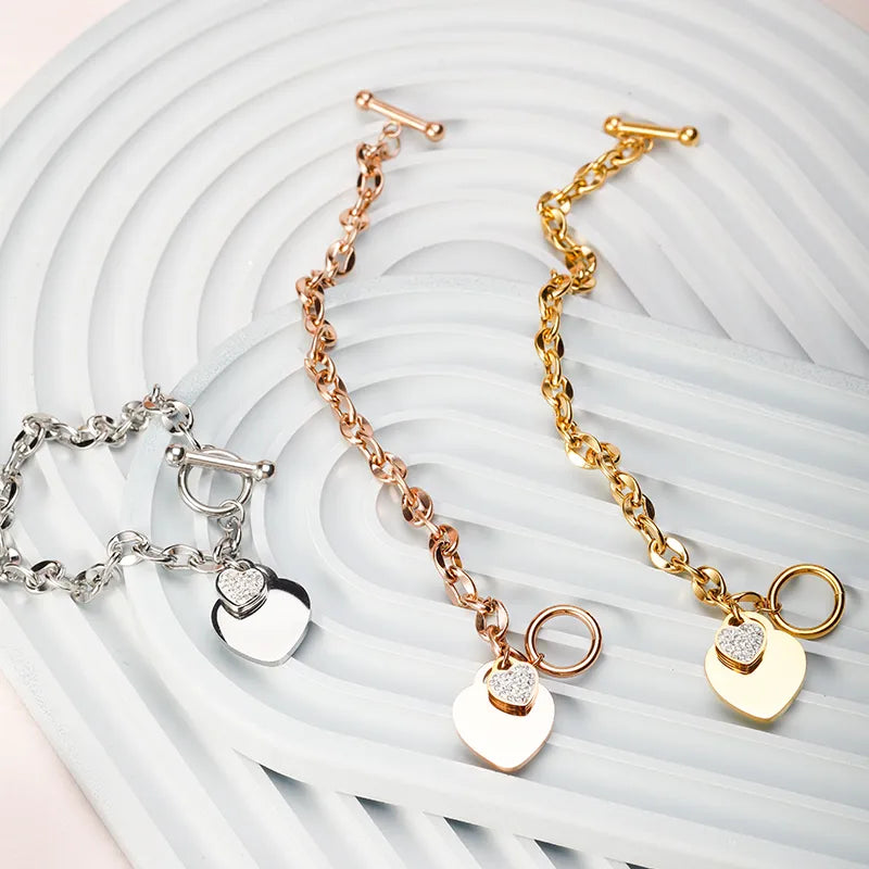 Love locked discount gold charm bracelet