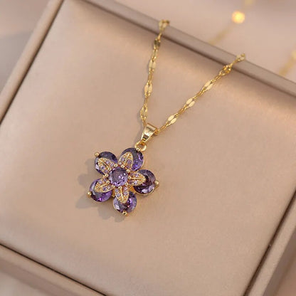 Crystal Flower Necklace