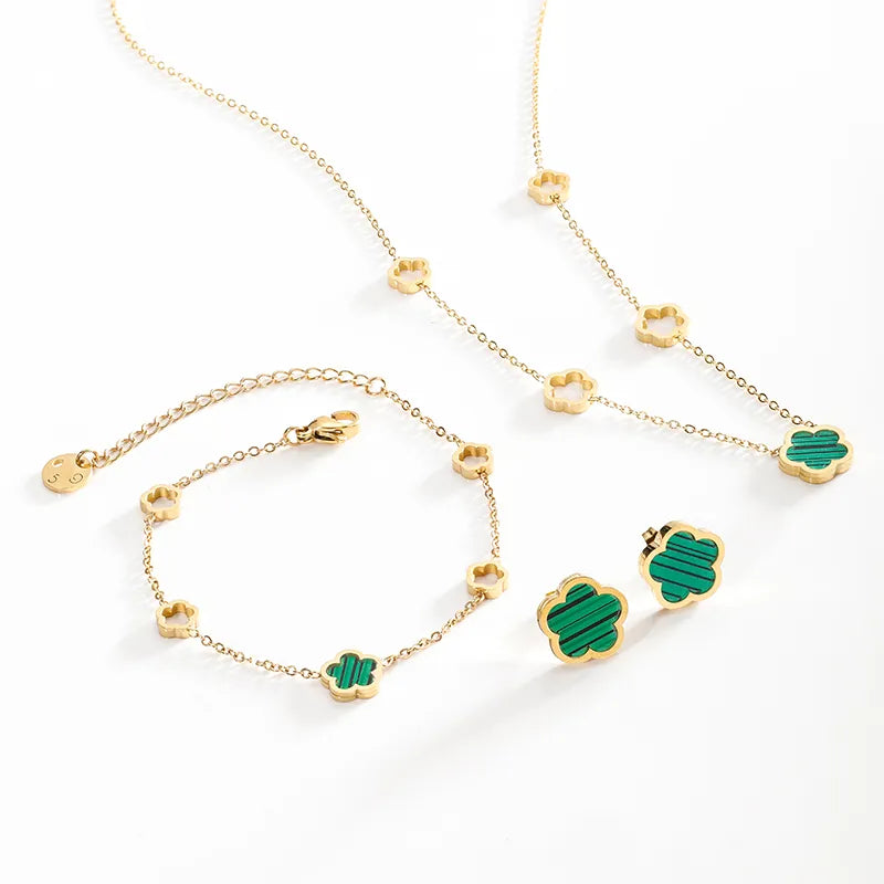 Clover Emerald Bracelet