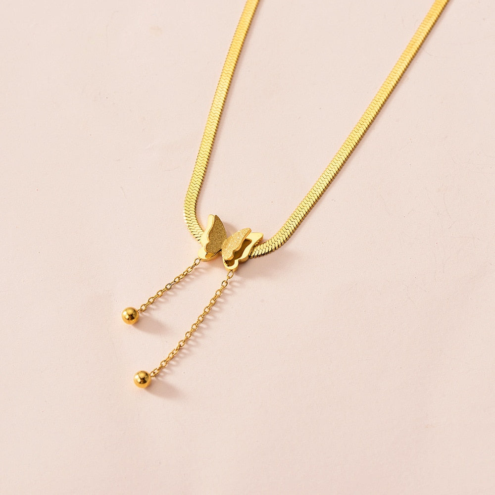 Golden Butterfly Necklace