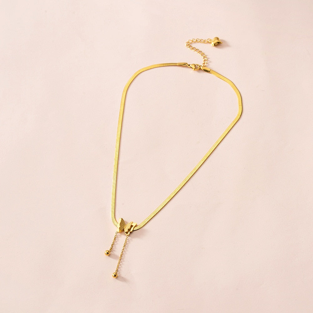 Golden Butterfly Necklace