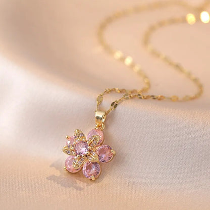 Crystal Flower Necklace