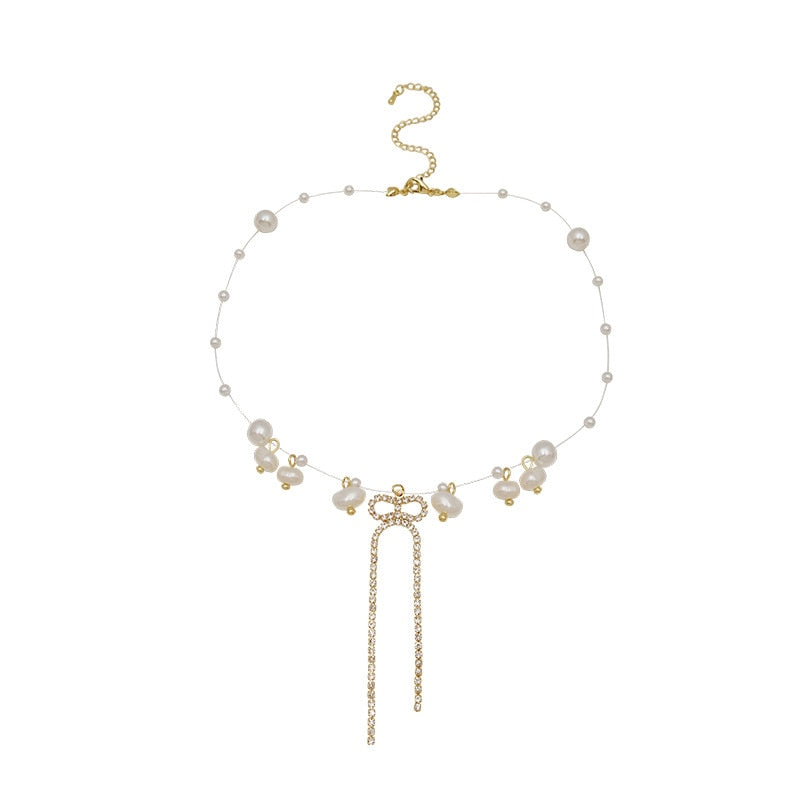 Peal Bow Necklace