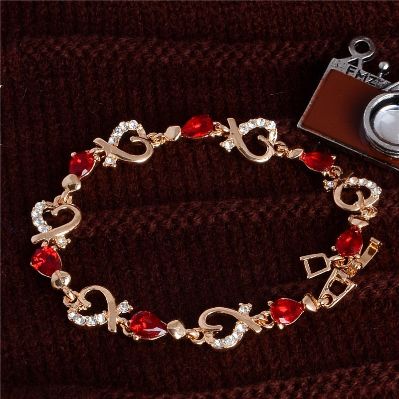 Crystal Heart Bracelet