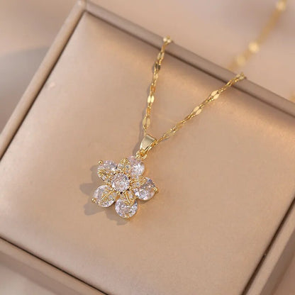 Crystal Flower Necklace