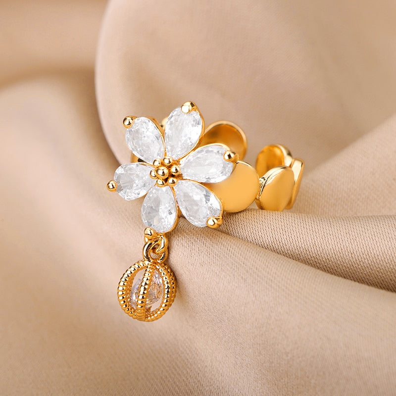 Golden Flower Ring